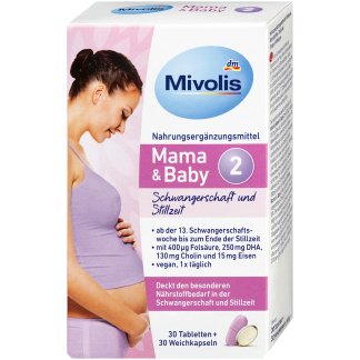 Mivolis Mama En Baby 2 Zwangerschap Borstvoeding DHA Tabletten