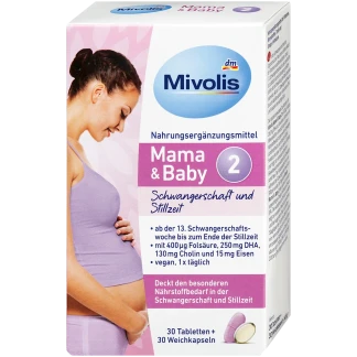 Mivolis Mama En Baby 2 Zwangerschap Borstvoeding DHA Tabletten