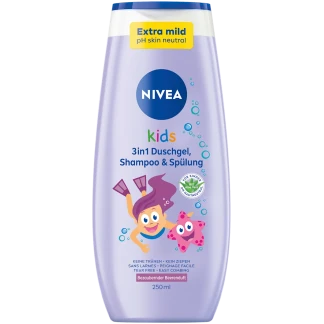NIVEA Kids 3‑in‑1 Douchgel, Shampoo & Conditioner Bessengeur 250 ml