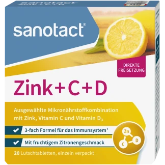 Sanotact Zink Vitamine C D 20 Zuigtabletten Weerstand