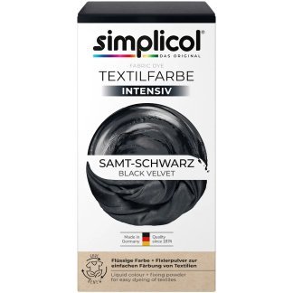 Simplicol Textielverf Samt Schwarz Zwarte Wasmachineverf