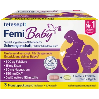 Tetesept Femi Baby Zwangerschap DHA Foliumzuur 90 Dagen