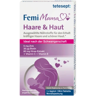 Tetesept Femi Mama Haar Huid Nagels Biotine Vegan 30 Stuks