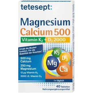 Tetesept Magnesium Calcium Vitamine D K 40 St Tabletten