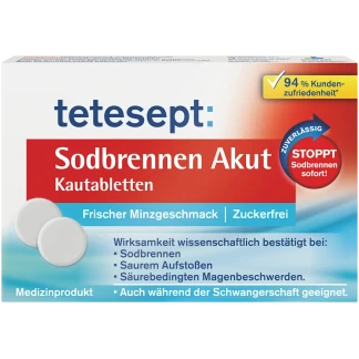 Tetesept Maagzuur Kauwtabletten 20 Stuks Snel Effect