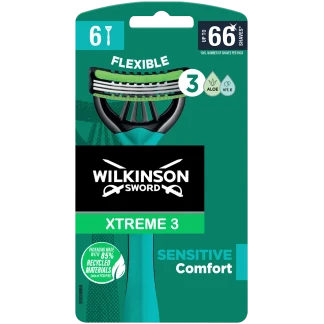 Wilkinson Sword Xtreme 3 Sensitive Comfort Wegwerpscheermesjes Zachte Scheerbeurt