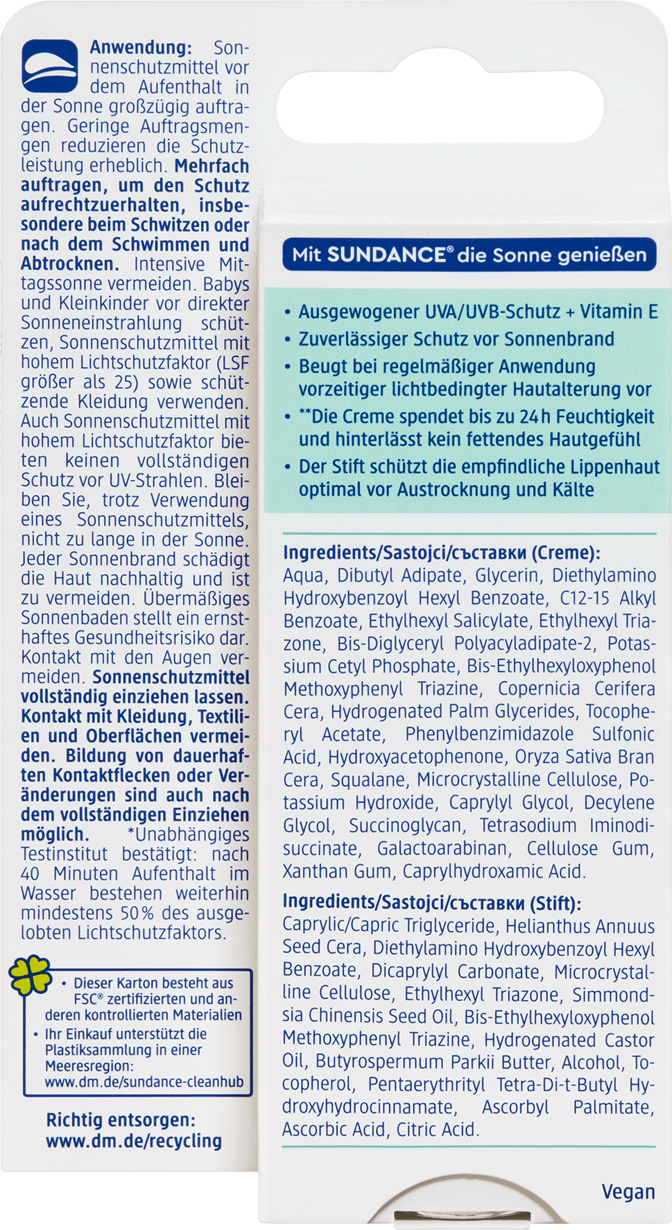 SUNDANCE Zonnebescherming Gezicht Sensitief Crème En Stick SPF 50 - Afbeelding 4