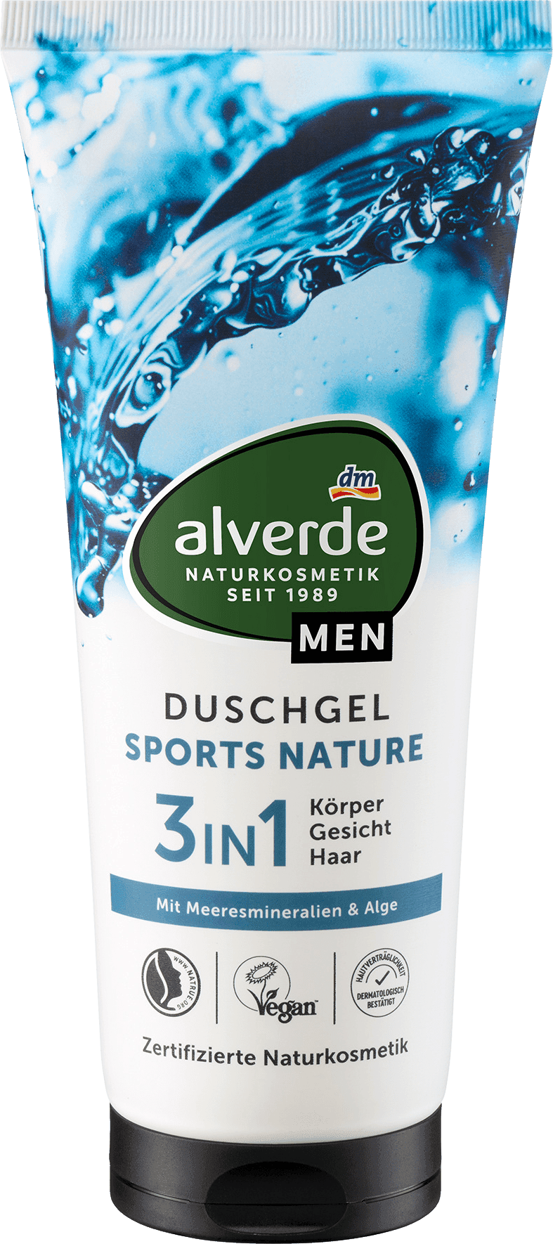 alverde MEN Douchegel Sports Nature 3in1