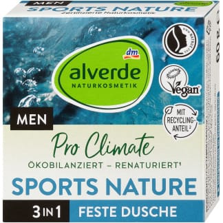alverde MEN 3-in-1 Vast Douchegel Sports Nature