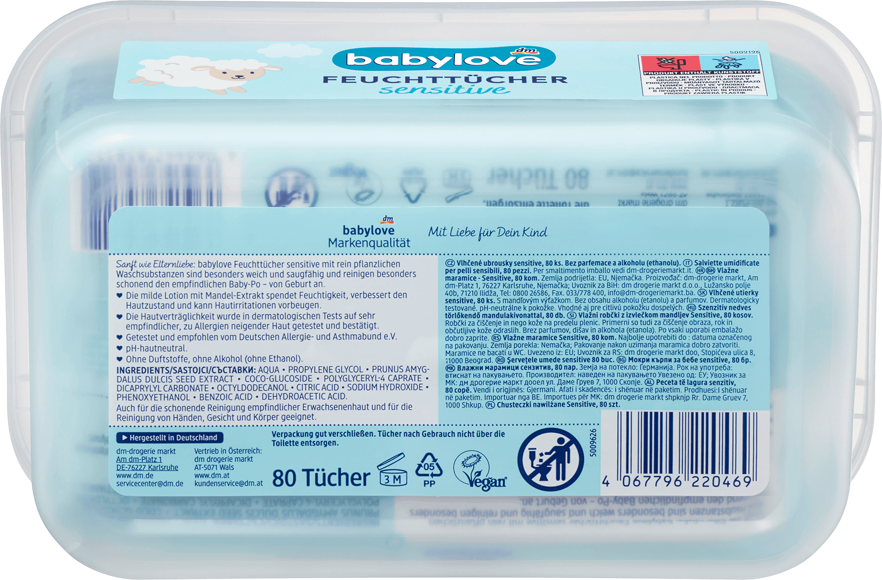 Babylove Sensitive Babydoekjes Box - Afbeelding 2