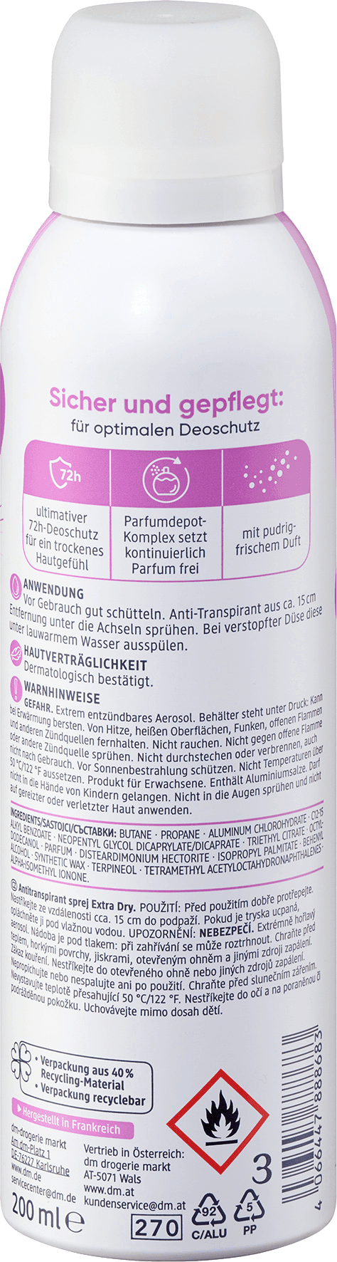 Balea Antitranspirant Deospray Extra Dry - Afbeelding 2