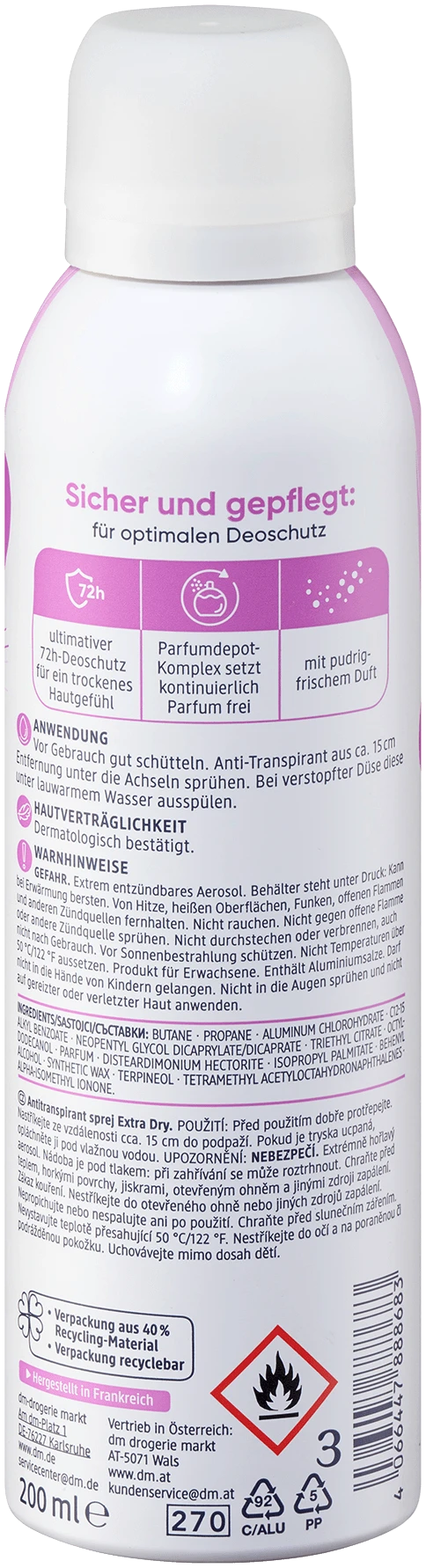Balea Antitranspirant Deospray Extra Dry - Afbeelding 2