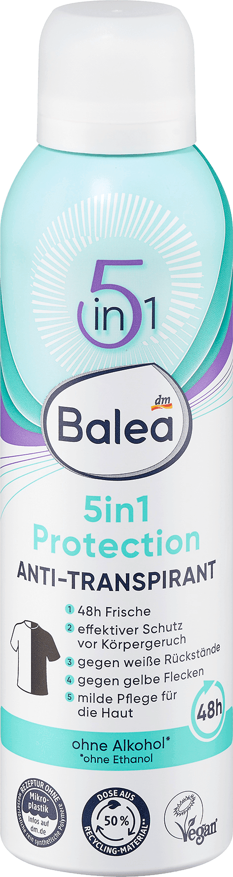 Balea Antitranspirant Deospray Protection 5in1