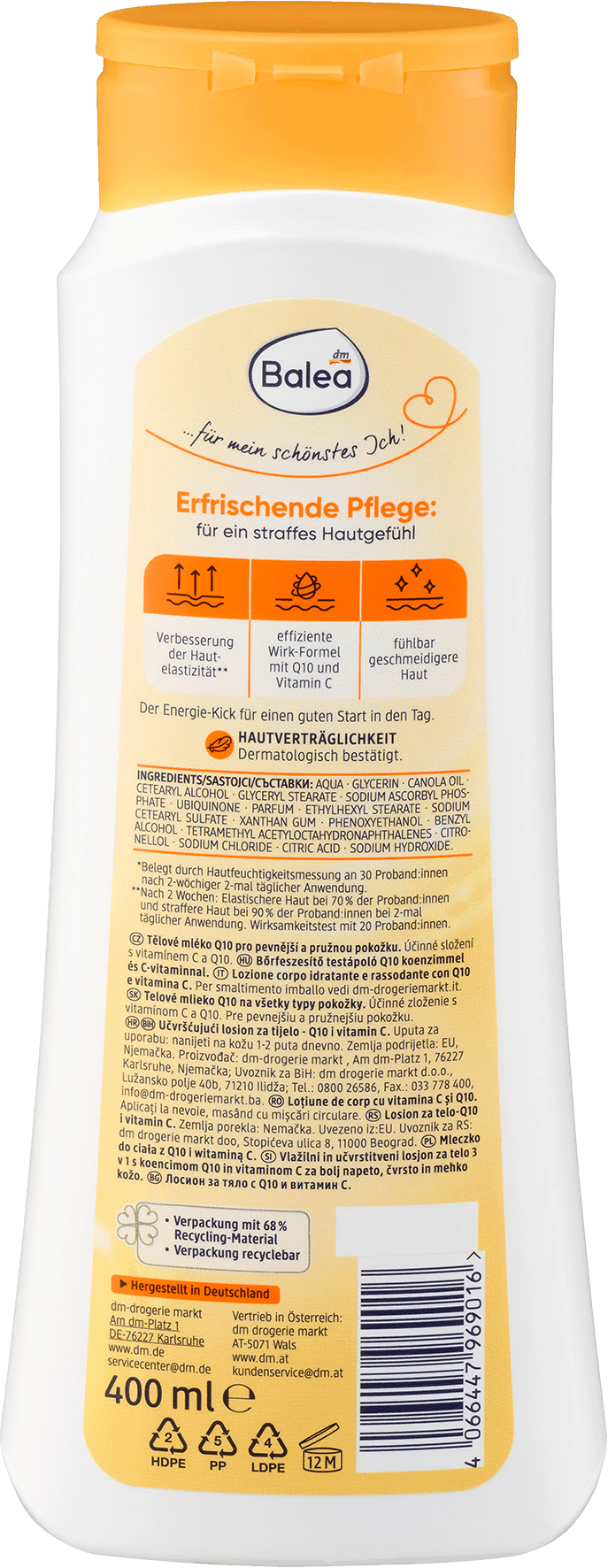Balea Bodylotion Verstevigend Energy Q10 400 ml - Afbeelding 2