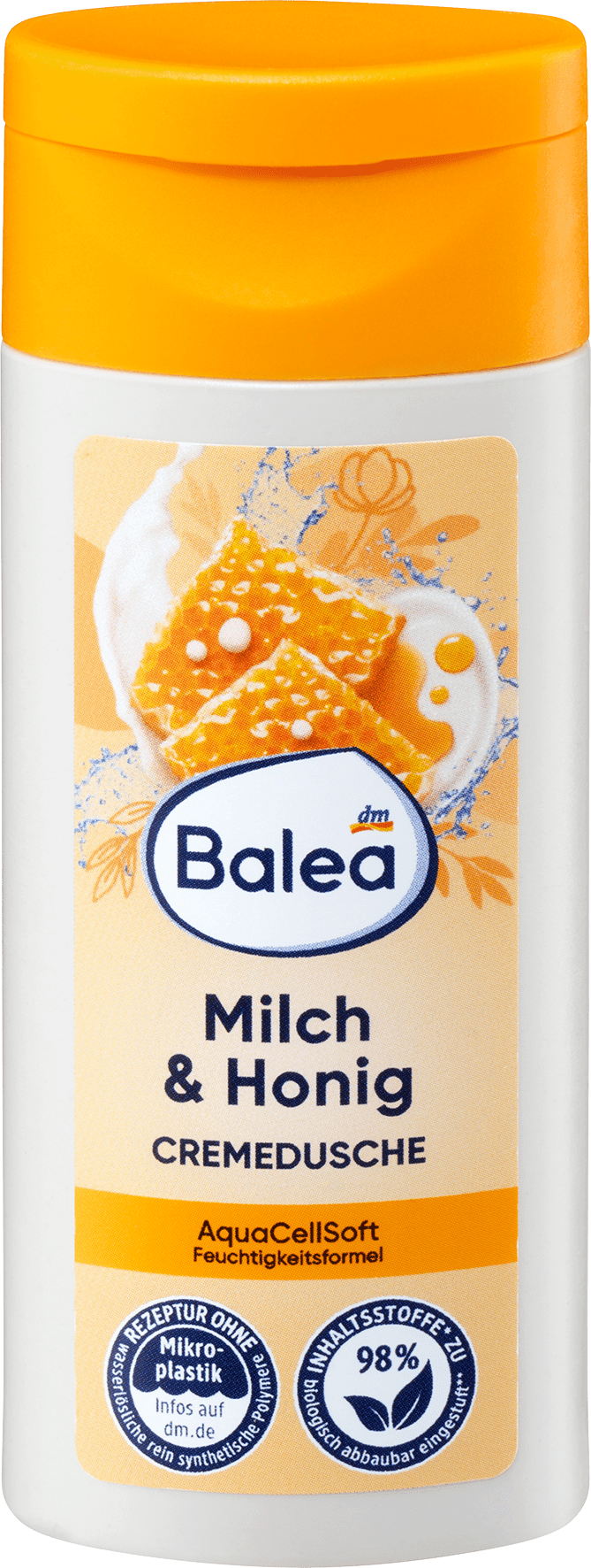 Balea Douchecrème Melk & Honing Reisformaat