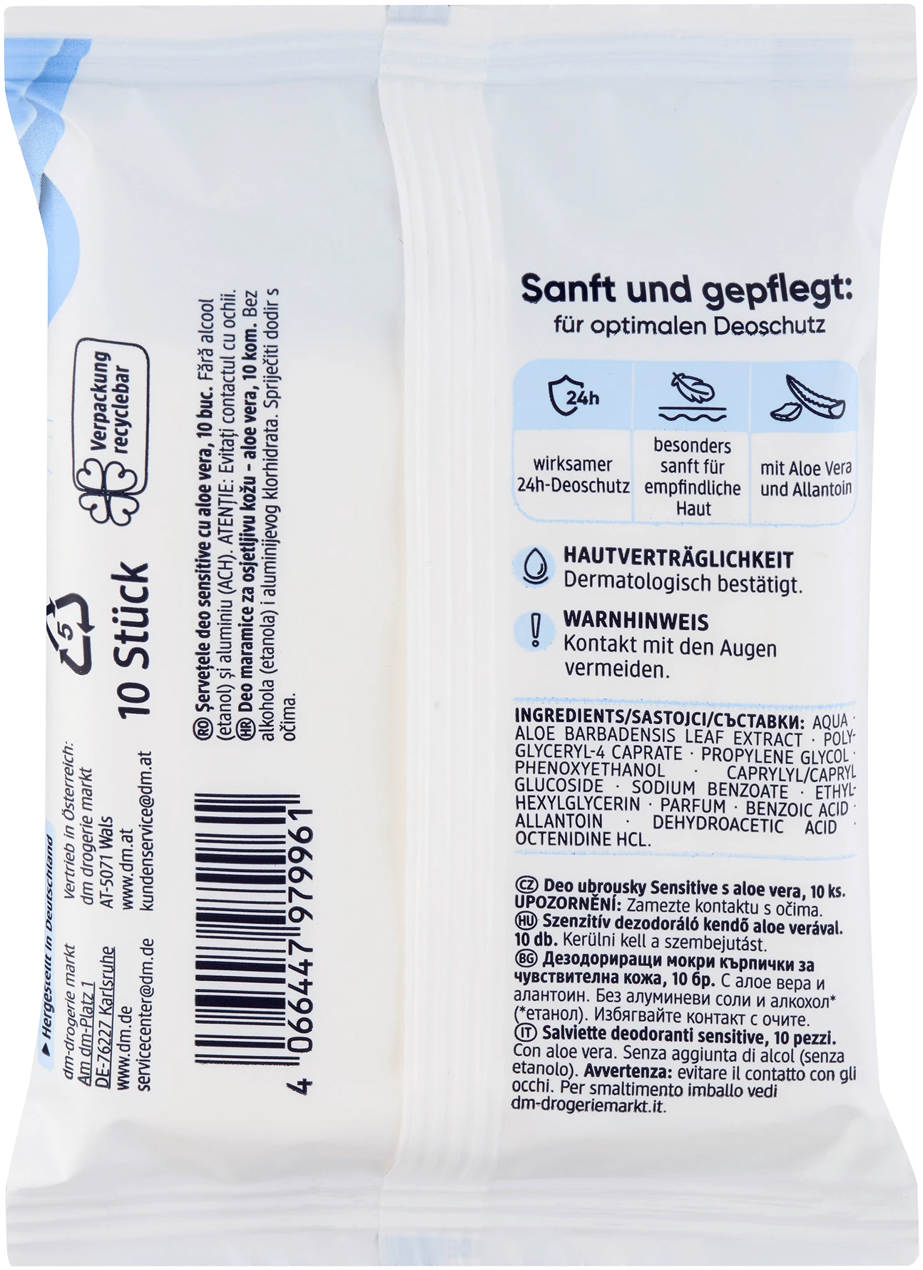 Balea Deodorantdoekjes Sensitive - Afbeelding 2