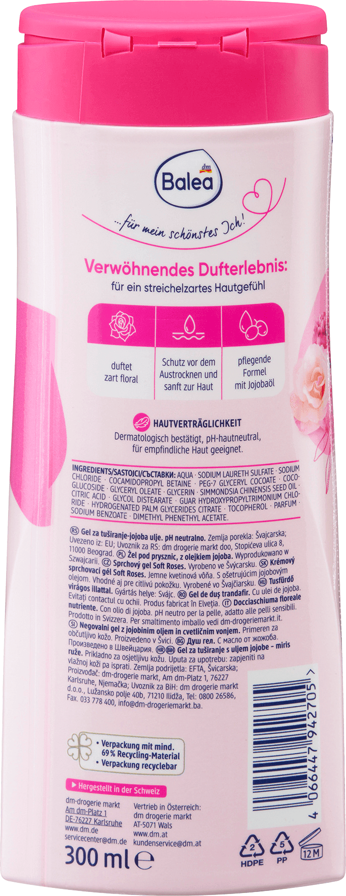 Balea Douchegel Soft Roses - Afbeelding 2