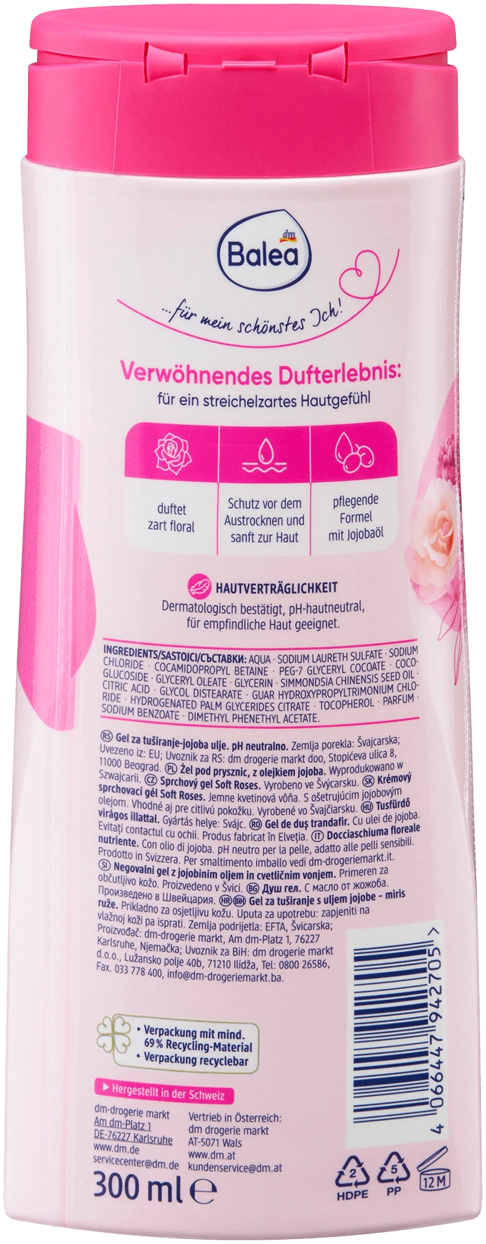 Balea Douchegel Soft Roses - Afbeelding 2