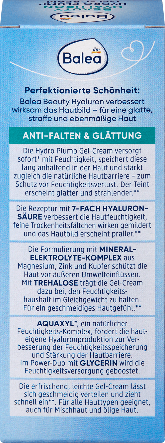 Balea Gezichtscrème Gel Beauty Hyaluron Hydro Plump - Afbeelding 3