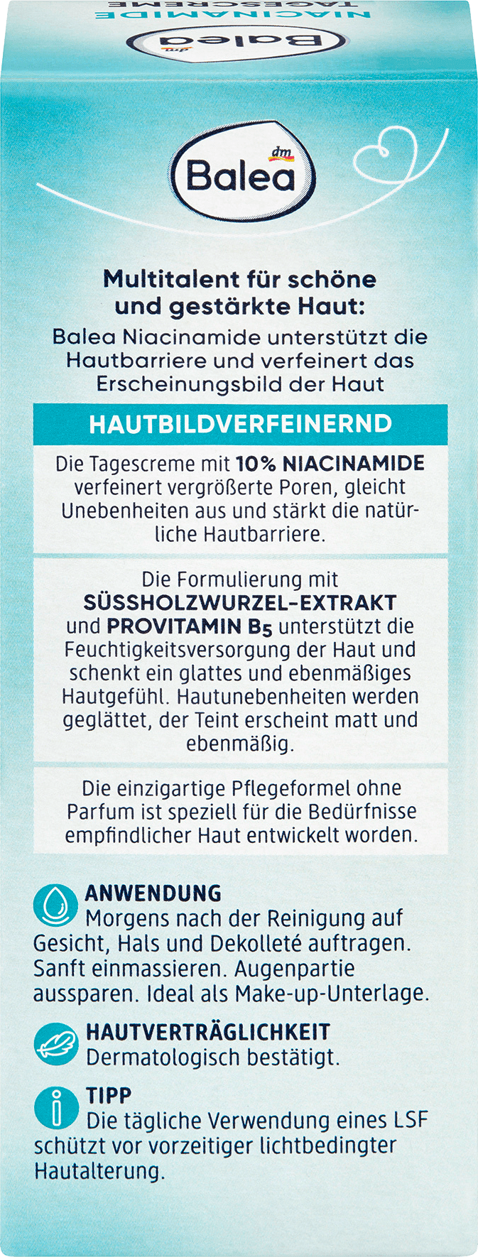 Balea Gezichtscrème Niacinamide SPF 30 - Afbeelding 4