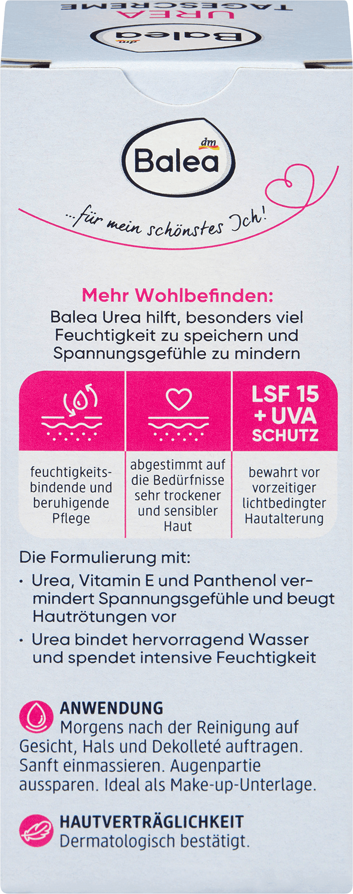Balea Gezichtscrème Urea SPF 15 - Afbeelding 3