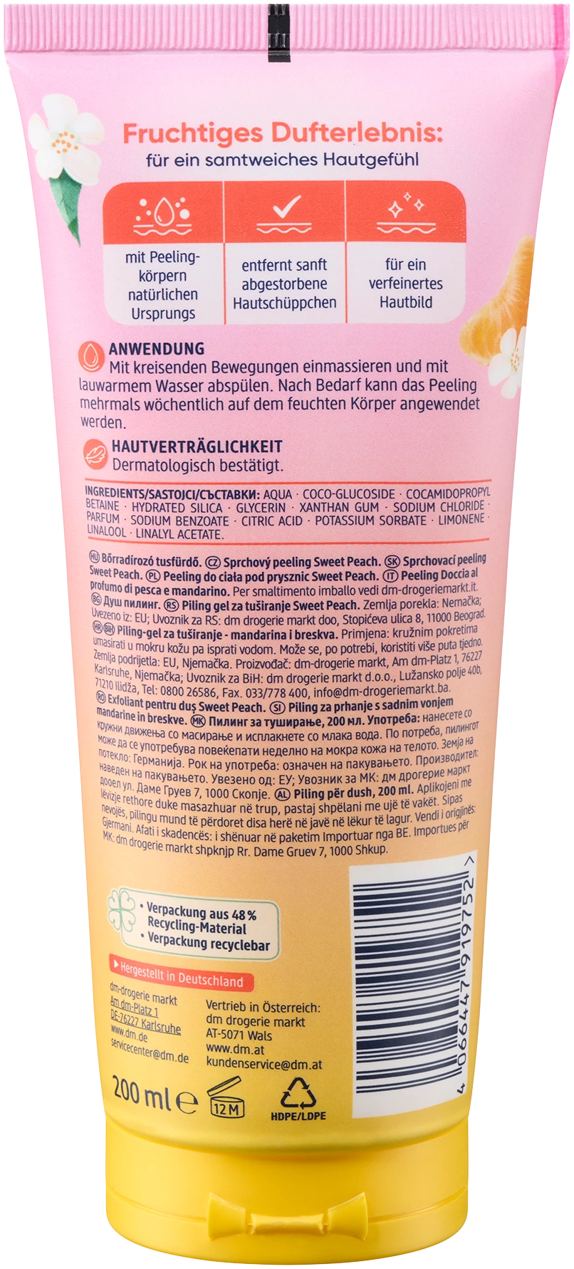 Balea Lichaamspeeling Sweet Peach - Afbeelding 2