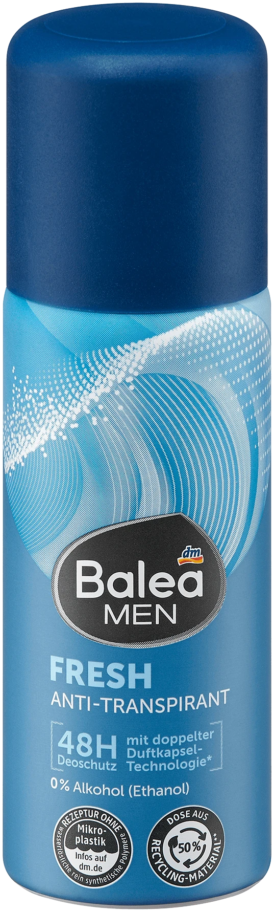Balea Men Antitranspirant Deospray Fresh Reisformaat