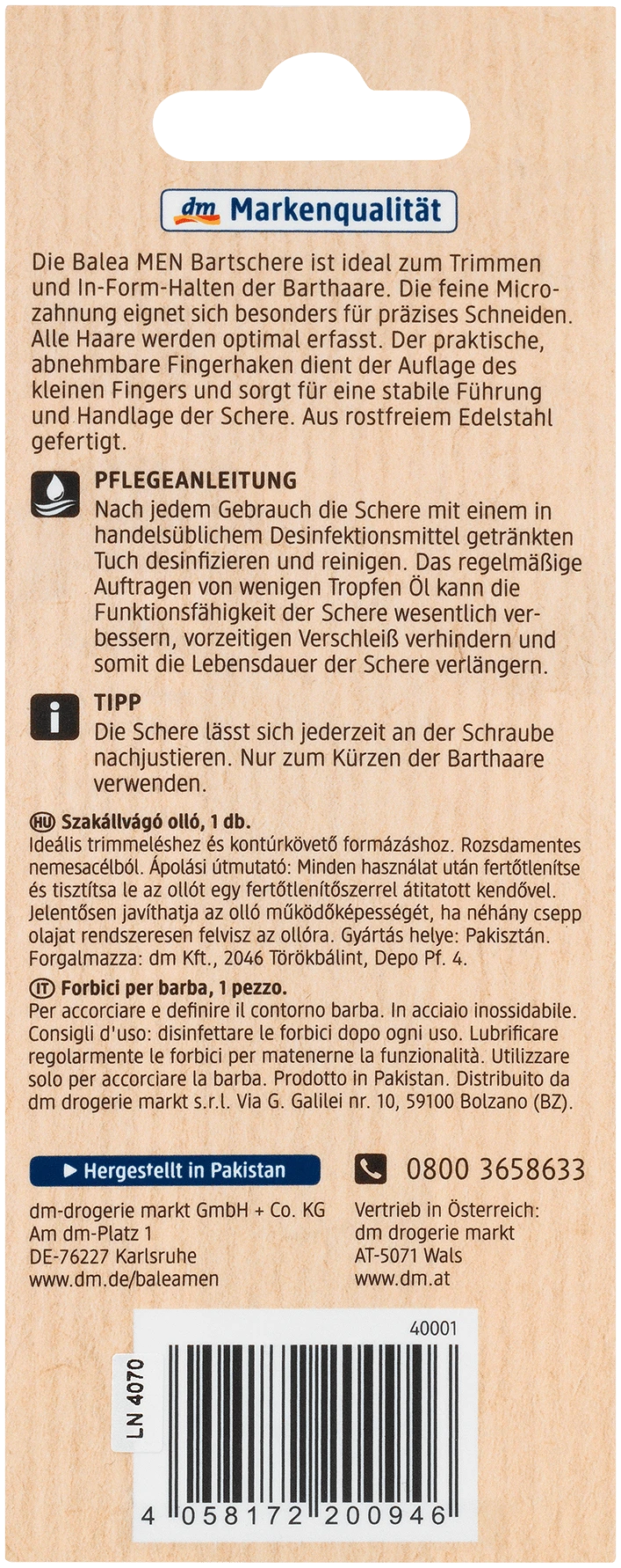 Balea Men Baardschaar - Afbeelding 2