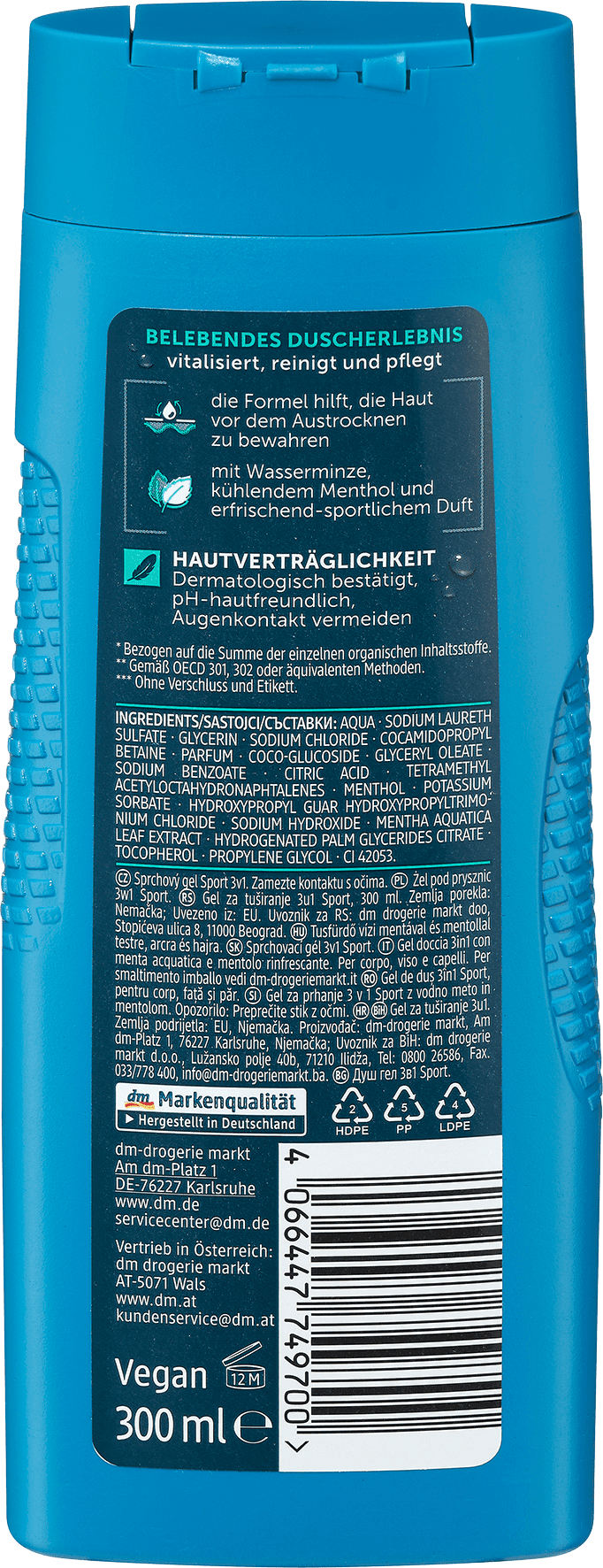 Balea Men Douchegel Sport 3in1 - Afbeelding 2