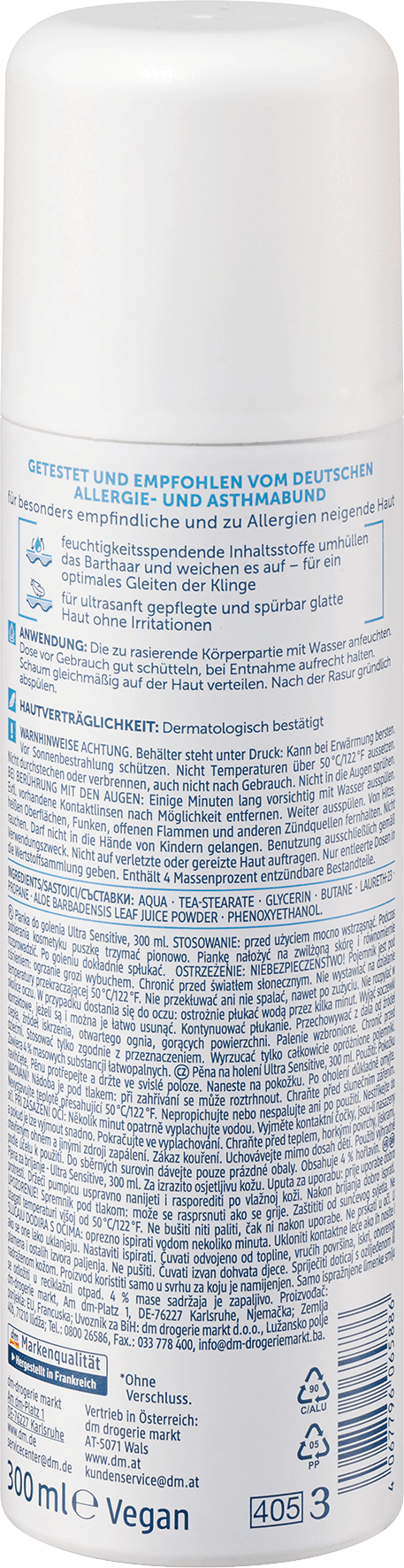 Balea Men Scheerschuim Ultra Sensitive - Afbeelding 2
