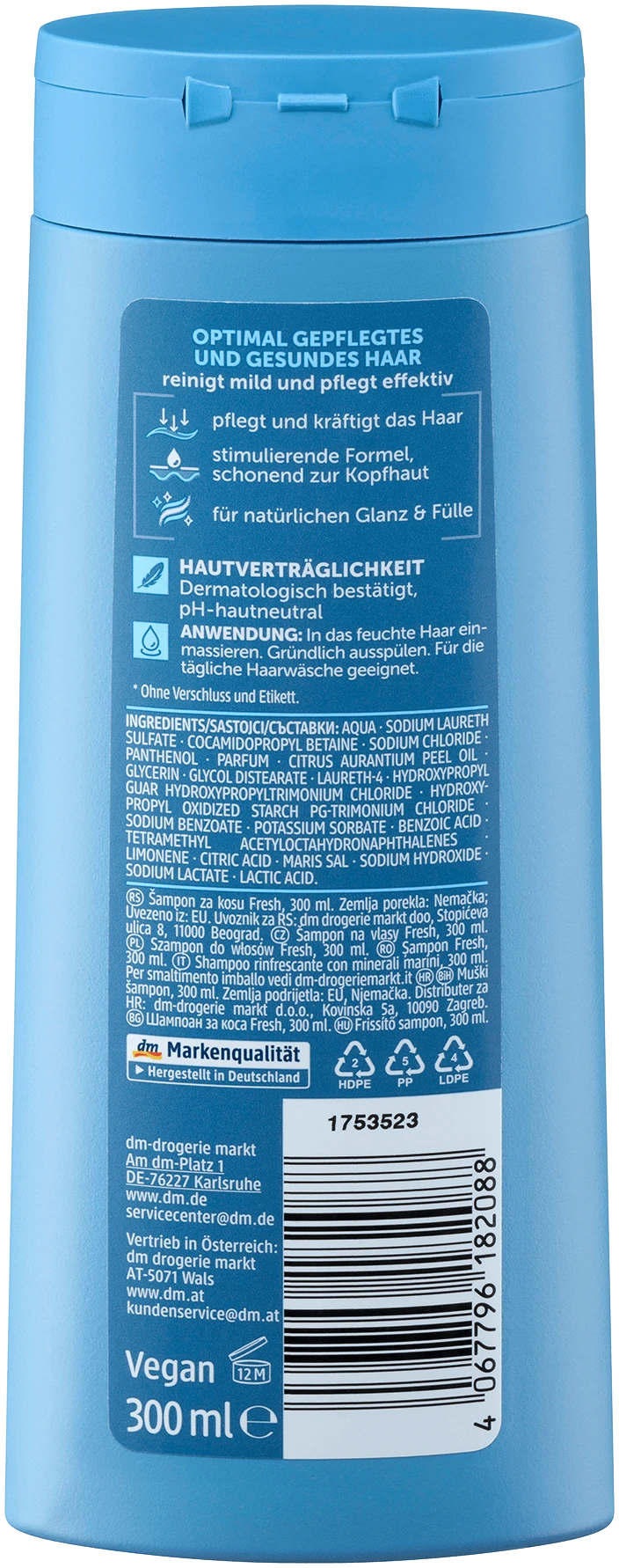 Balea Men Shampoo Fresh - Verfrissende Mannenshampoo - Afbeelding 2