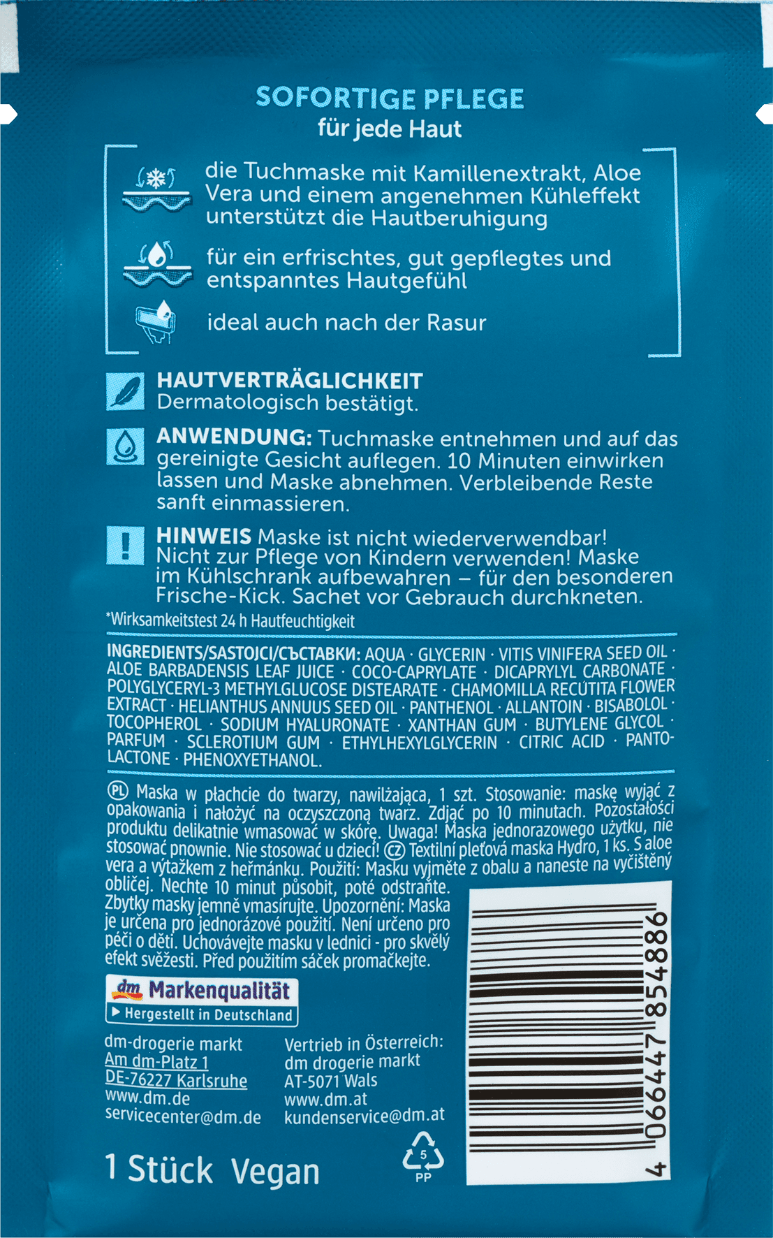 Balea Men Tuchmasker Hydro - Afbeelding 2