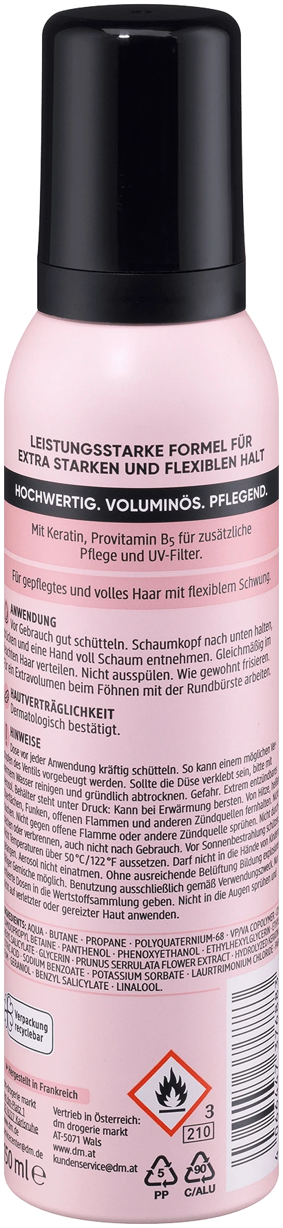 Balea Professional Schuimversteviger Keratine En Volume - Afbeelding 2