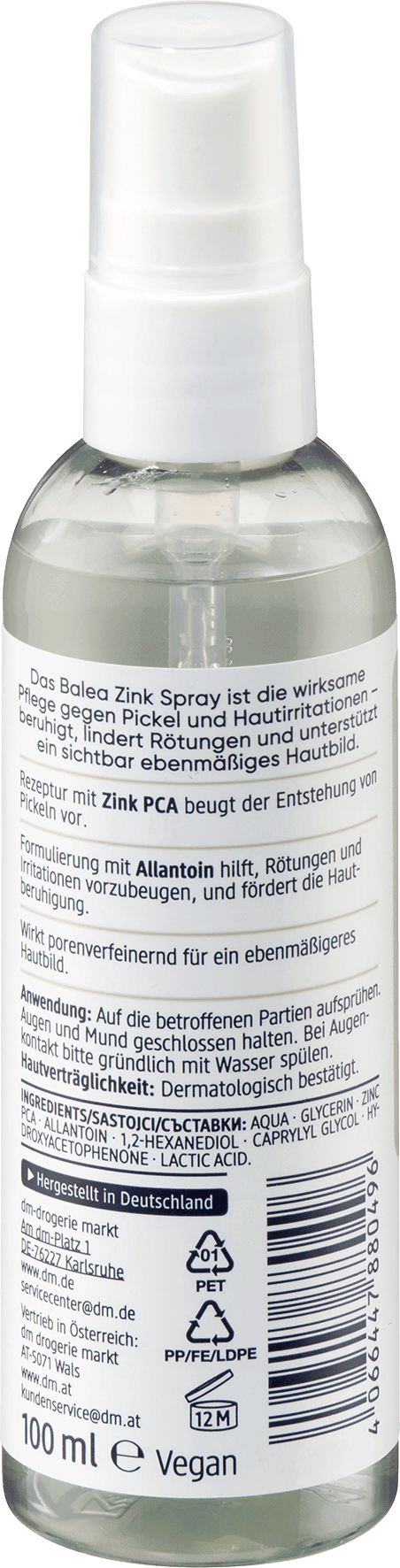 Balea Zinkspray 100 ml - Afbeelding 2