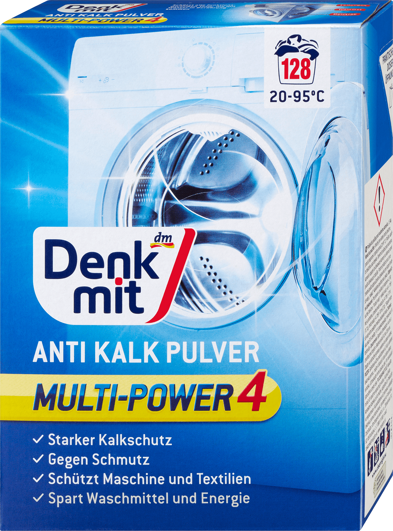 Denkmit Anti-Kalk Poeder Voor Wasmachines 128 Wasbeurten