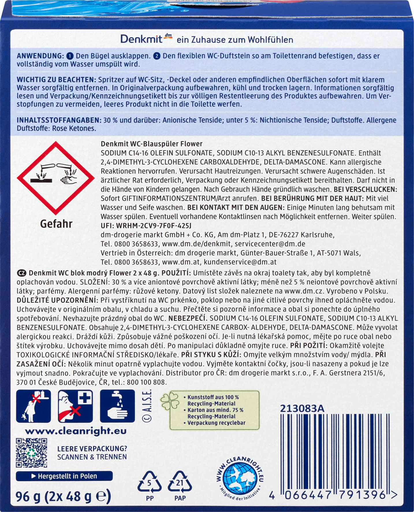 Denkmit WC Blauwspeuler Flower - Afbeelding 2