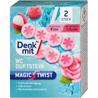 Denkmit WC Geurblok Magic Twist Roos En Lychee