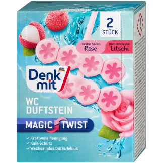 Denkmit WC Geurblok Magic Twist Roos En Lychee