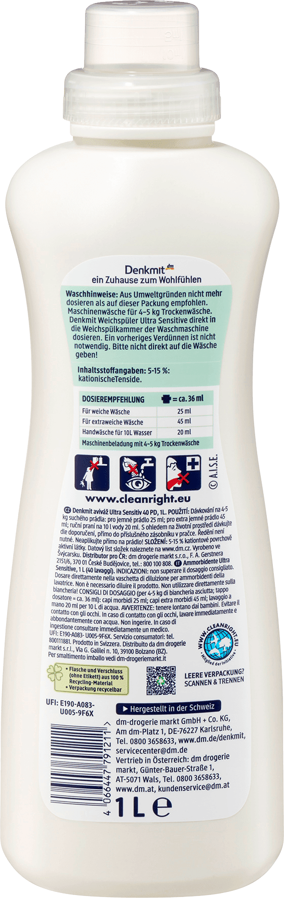 Denkmit Wasverzachter Ultra Sensitive 40 Wasbeurten - Afbeelding 2
