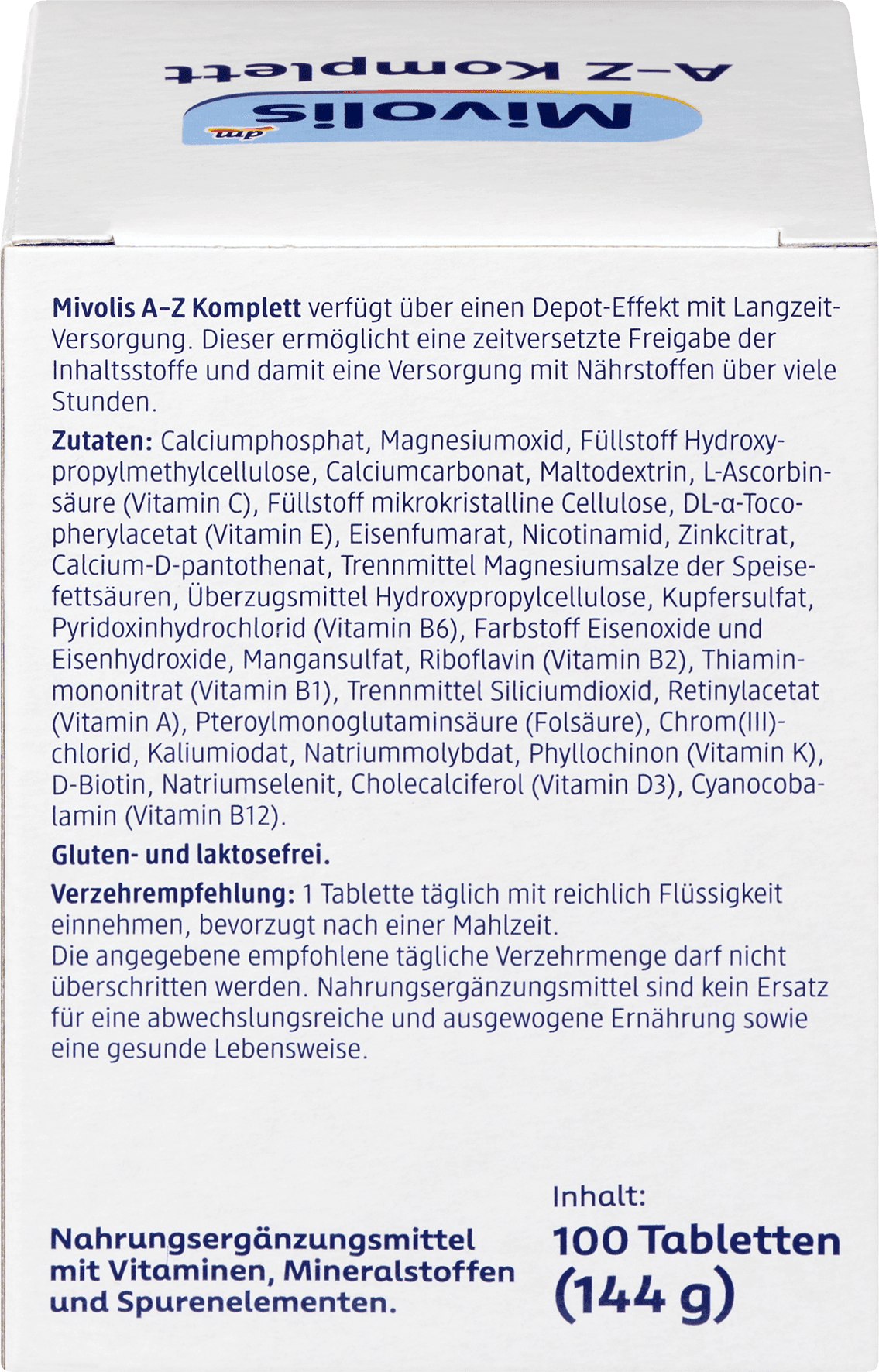 Mivolis A-Z Compleet Tabletten 100 Stuks - Afbeelding 2