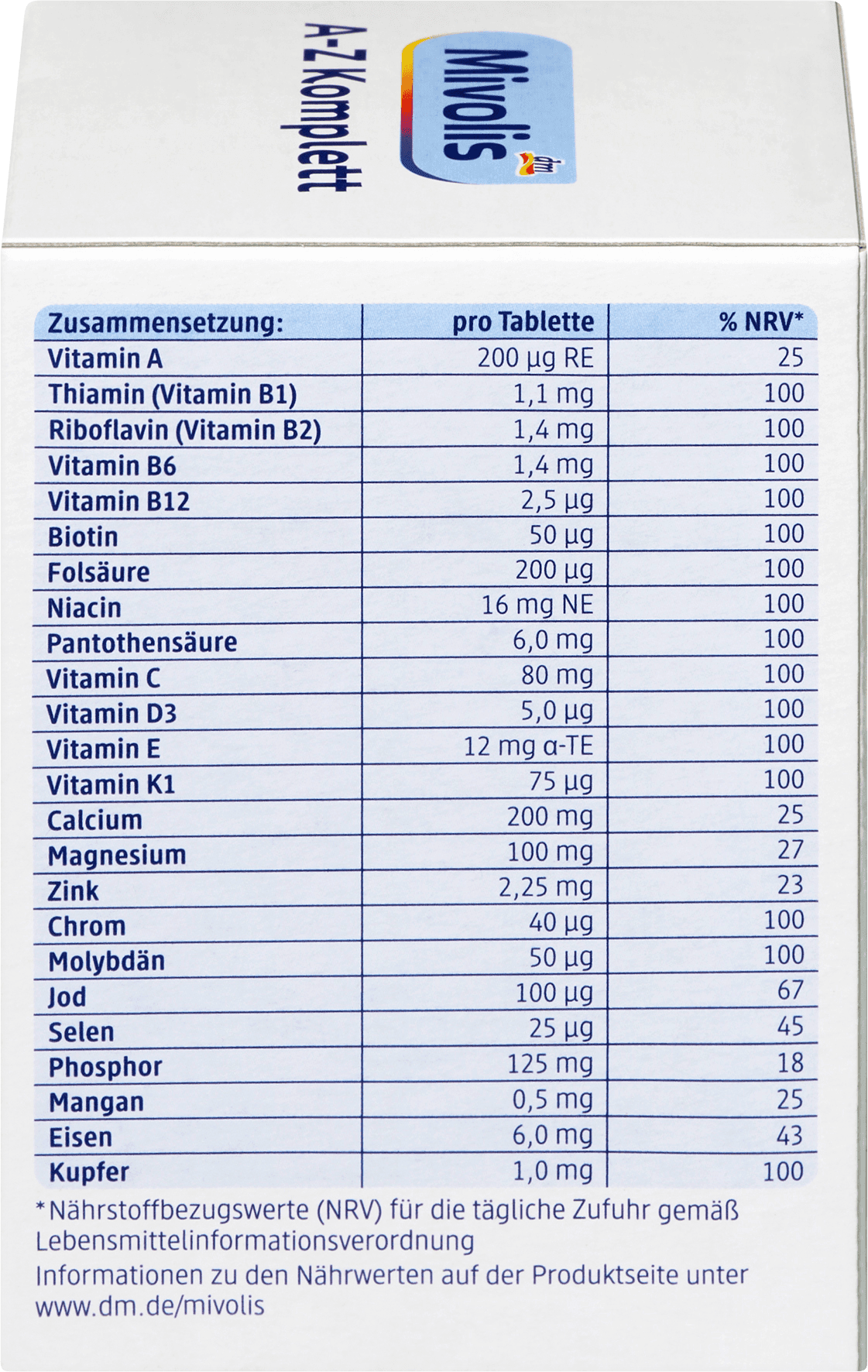 Mivolis A-Z Compleet Tabletten 100 Stuks - Afbeelding 4