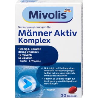 Mivolis Mannen Actief Complex Capsules 30 stuks