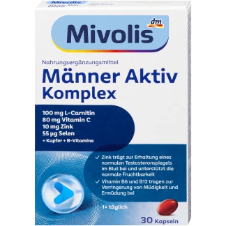 Mivolis Mannen Actief Complex Capsules 30 stuks