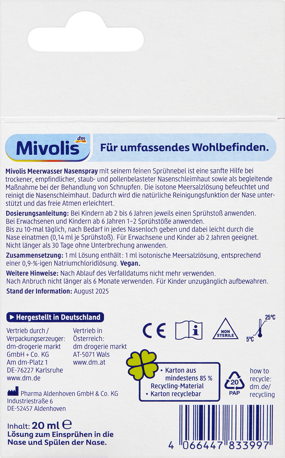 Mivolis Neusspray Met Zeewater 20 ml - Afbeelding 3