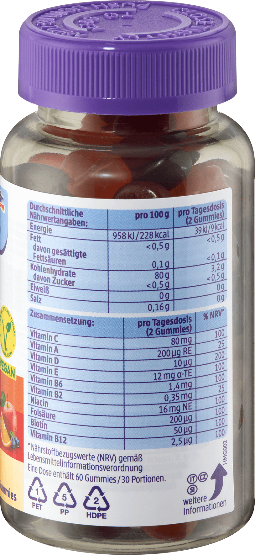 Mivolis Multivitamine Gummies 60 Stuks - Afbeelding 4
