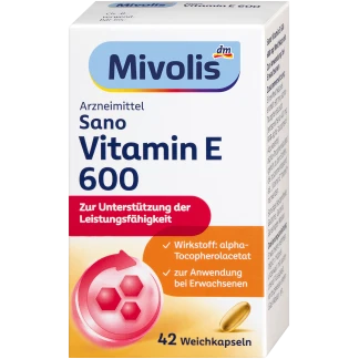 Mivolis Sano Vitamine E 600 Capsules