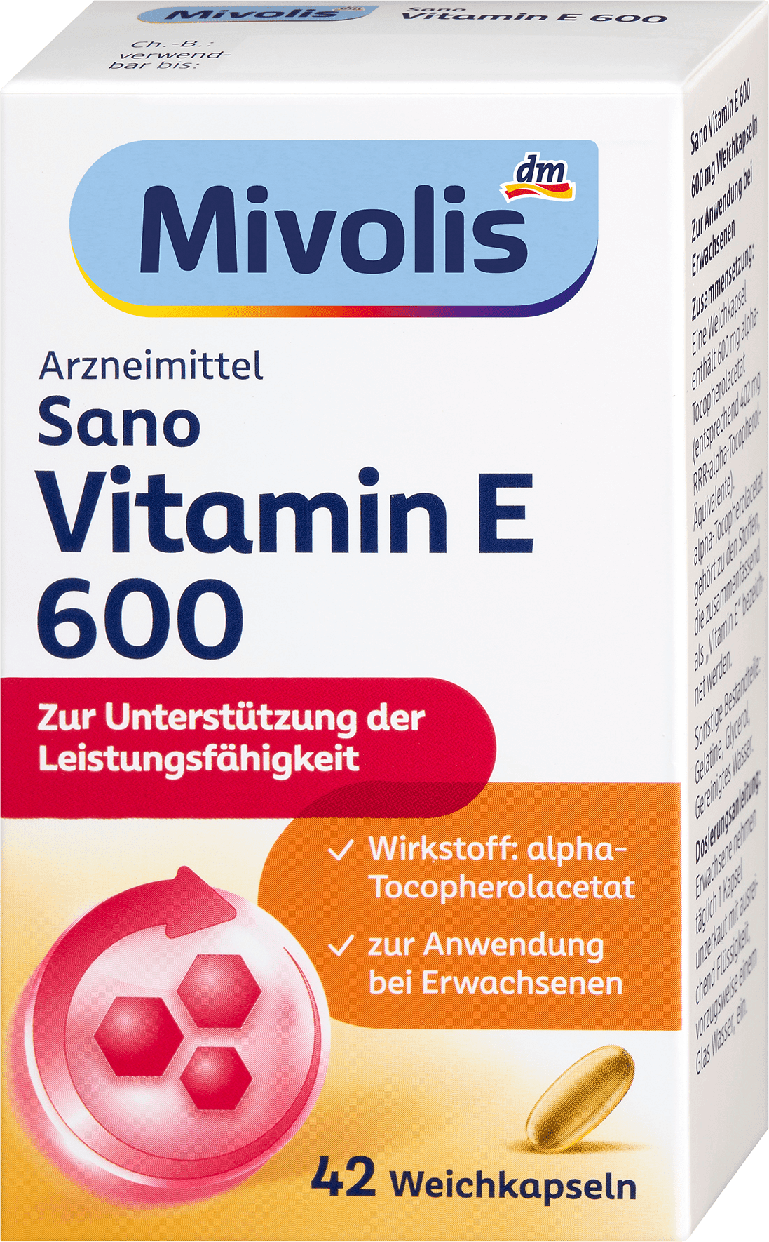 Mivolis Sano Vitamine E 600 Capsules