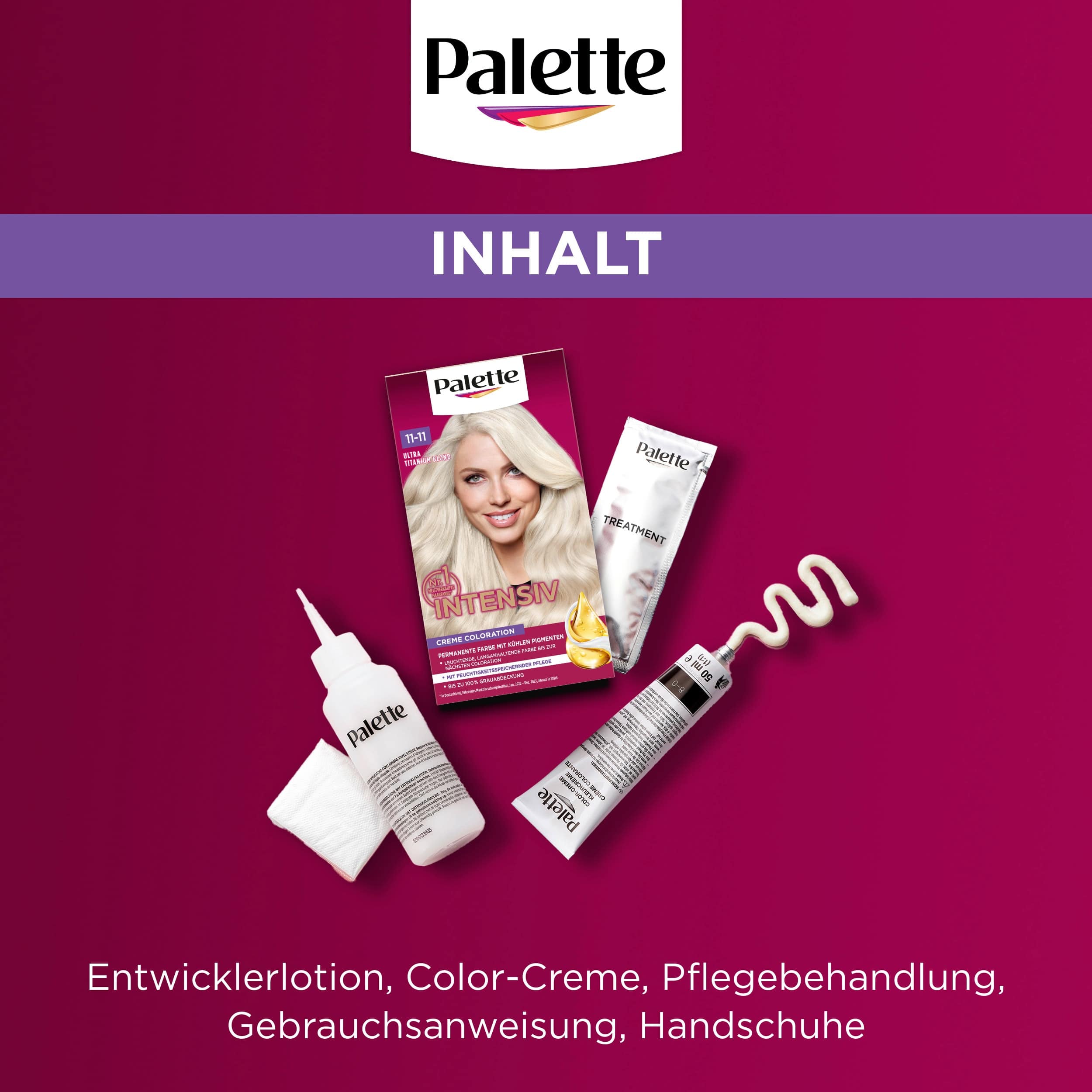 Palette Intensive Color Creme Haarverf 11-11 Ultra Titanium Blond - Afbeelding 7