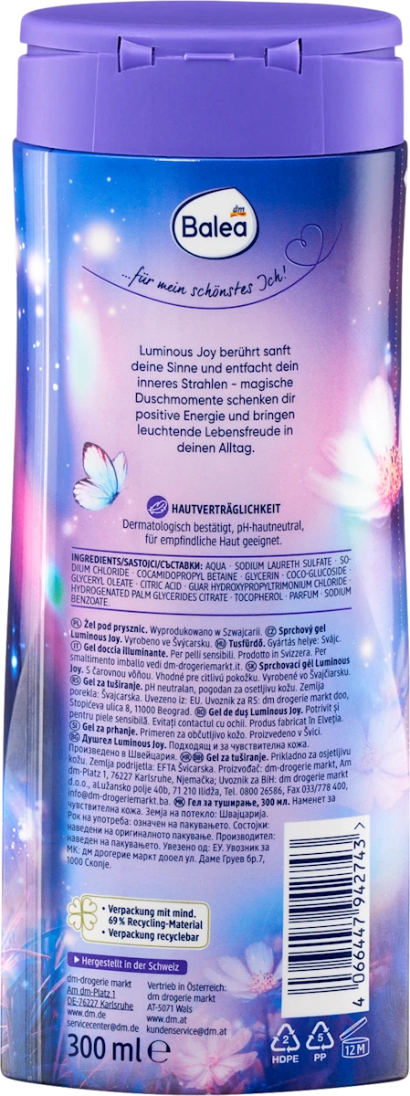 Balea Douchegel Luminous Joy 300 ml - Afbeelding 2